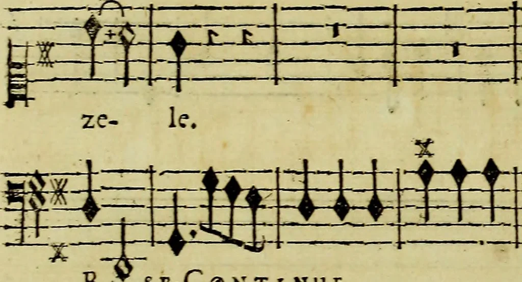An illustration from Orphée, tragedie, 1690, leaf 45