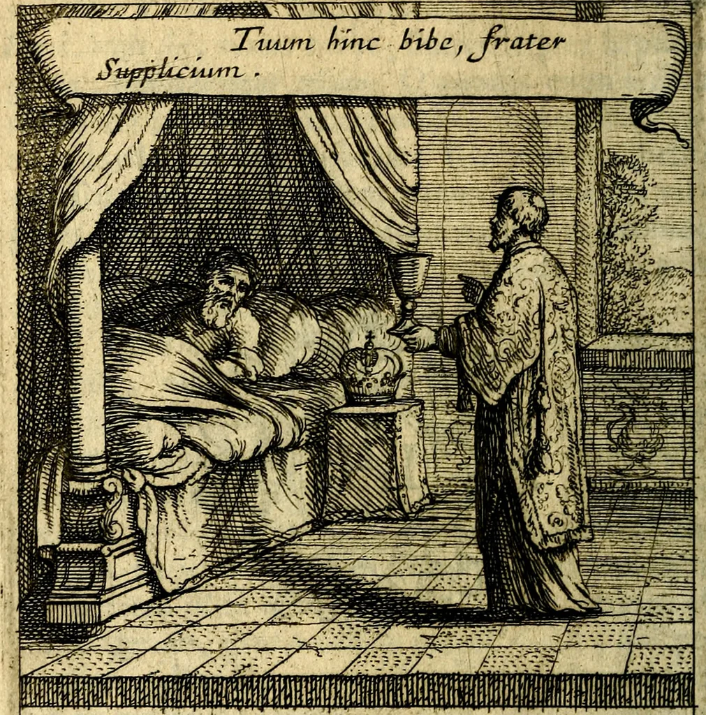 An illustration from Orphevs evcharisticvs. Sive devs absconditvs humanitatis illecebris illustriores mundi partes ad se pertrahens, vltroneas arcanae maiestatis adoratrices, 1657, leaf 107