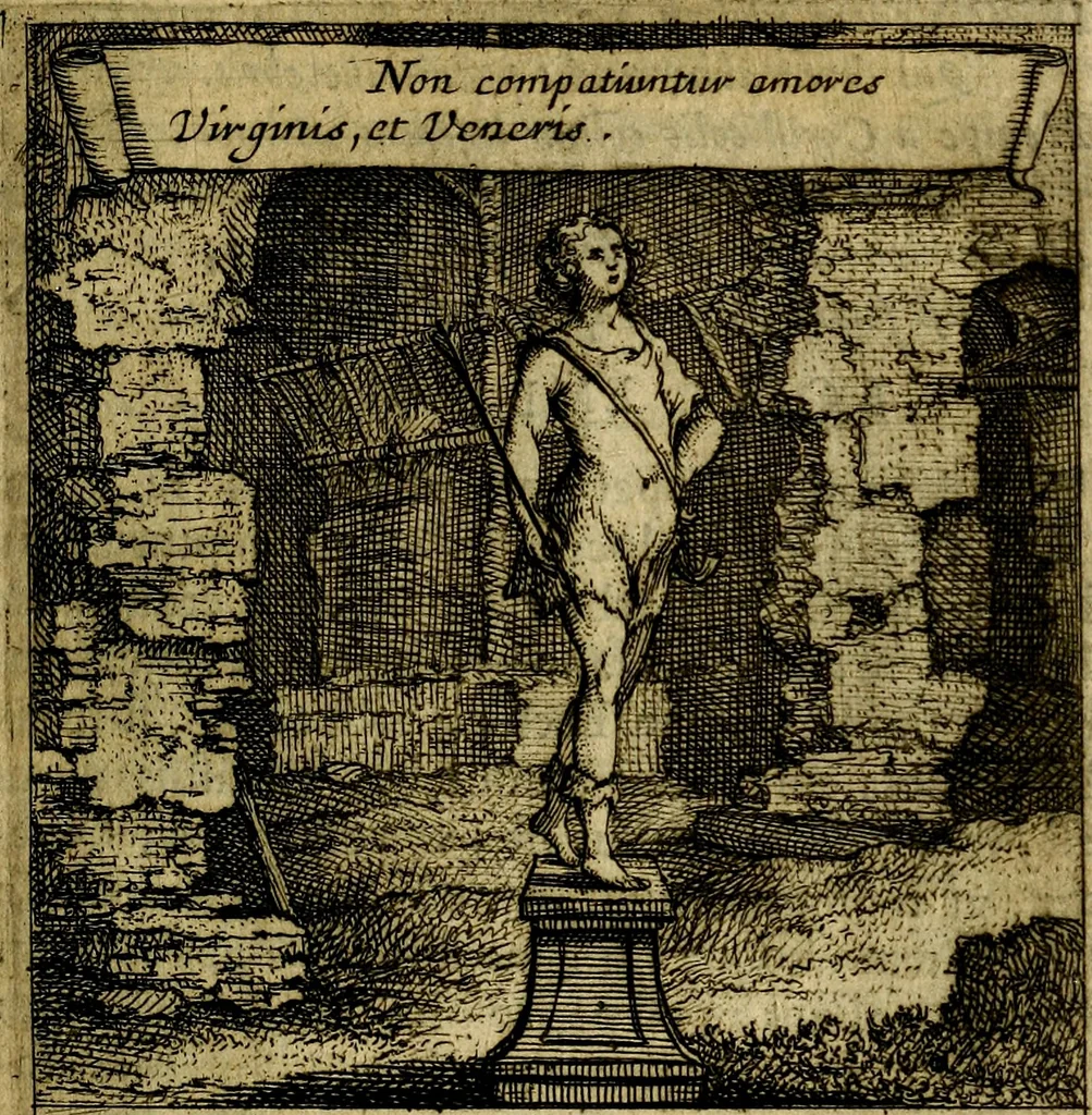 An illustration from Orphevs evcharisticvs. Sive devs absconditvs humanitatis illecebris illustriores mundi partes ad se pertrahens, vltroneas arcanae maiestatis adoratrices, 1657, leaf 116