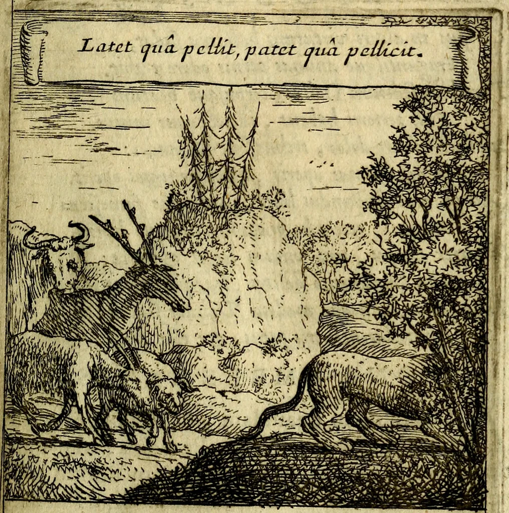 An illustration from Orphevs evcharisticvs. Sive devs absconditvs humanitatis illecebris illustriores mundi partes ad se pertrahens, vltroneas arcanae maiestatis adoratrices, 1657, leaf 356