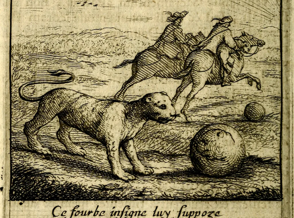 An illustration from Orphevs evcharisticvs. Sive devs absconditvs humanitatis illecebris illustriores mundi partes ad se pertrahens, vltroneas arcanae maiestatis adoratrices, 1657, leaf 429