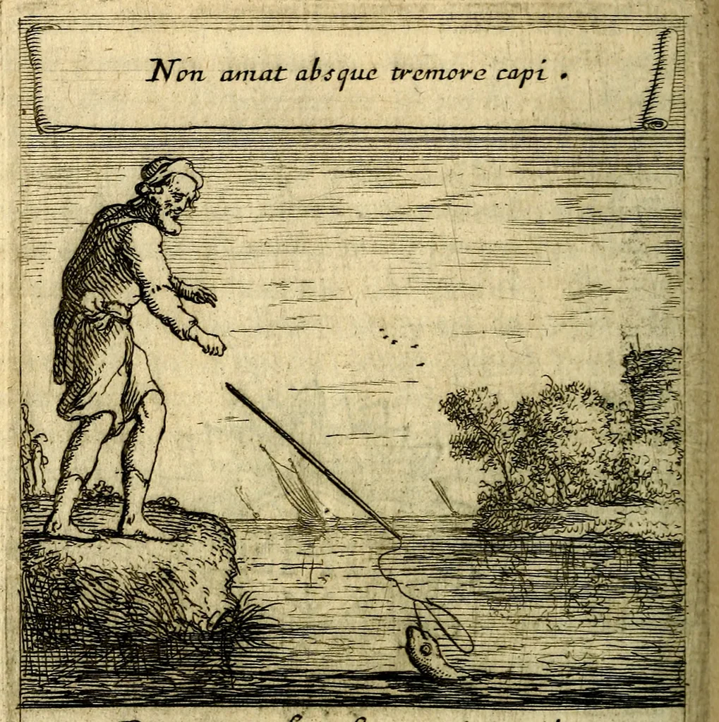 An illustration from Orphevs evcharisticvs. Sive devs absconditvs humanitatis illecebris illustriores mundi partes ad se pertrahens, vltroneas arcanae maiestatis adoratrices, 1657, leaf 467