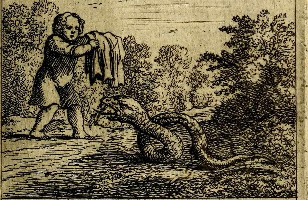 An illustration from Orphevs evcharisticvs. Sive devs absconditvs humanitatis illecebris illustriores mundi partes ad se pertrahens, vltroneas arcanae maiestatis adoratrices, 1657, leaf 494