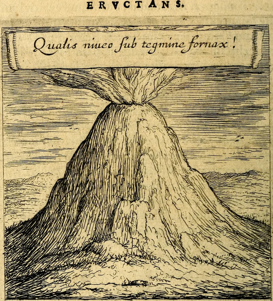 An illustration from Orphevs evcharisticvs. Sive devs absconditvs humanitatis illecebris illustriores mundi partes ad se pertrahens, vltroneas arcanae maiestatis adoratrices, 1657, leaf 675