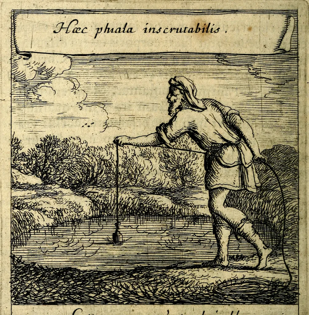 An illustration from Orphevs evcharisticvs. Sive devs absconditvs humanitatis illecebris illustriores mundi partes ad se pertrahens, vltroneas arcanae maiestatis adoratrices, 1657, leaf 681