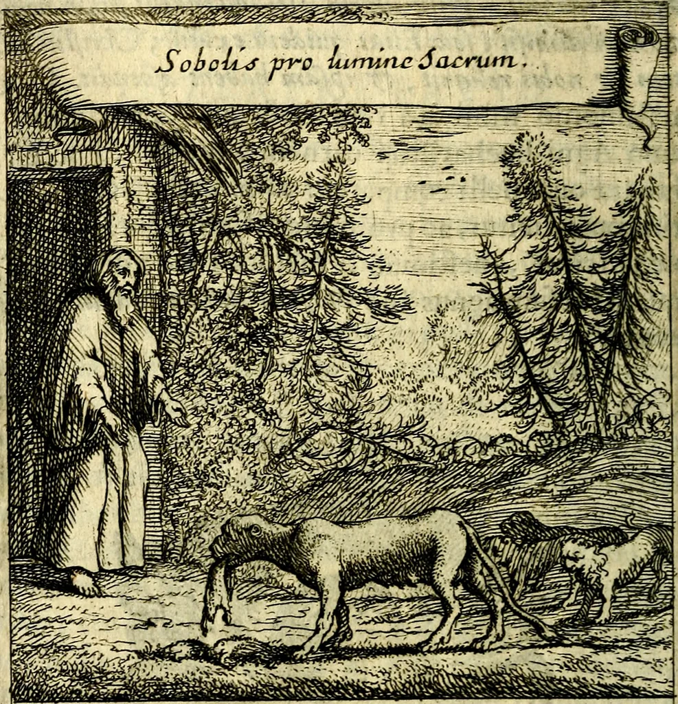 An illustration from Orphevs evcharisticvs. Sive devs absconditvs humanitatis illecebris illustriores mundi partes ad se pertrahens, vltroneas arcanae maiestatis adoratrices, 1657, leaf 99