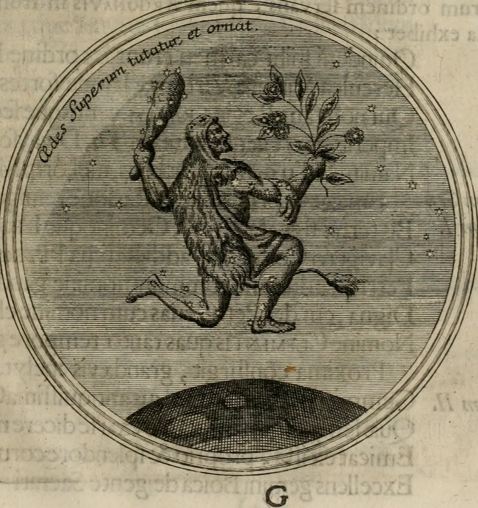 An illustration from Ortus Castoris ratibus propitius, Ratisbonæ è specula pieria Collegii Societatis Jesu in reverendissimo ac serenissimo principe, ac domino ... Joanne Theodoro ... tubo historico-poëtico observatvs, quando sideri fraterno serenissimo Clementi Augusto, in statione episcopatûs Ratisbonensis, successit, 1721, leaf 30