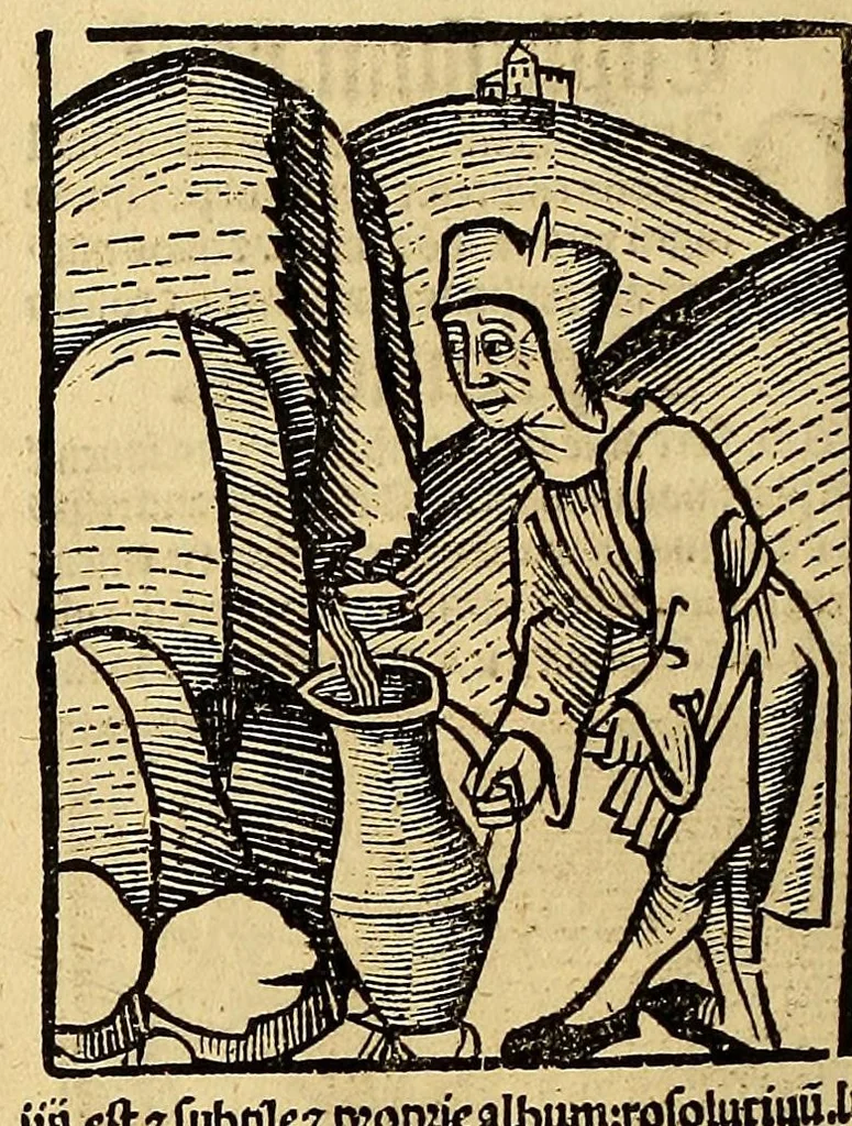 An illustration from Ortus sanitatis, leaf 654