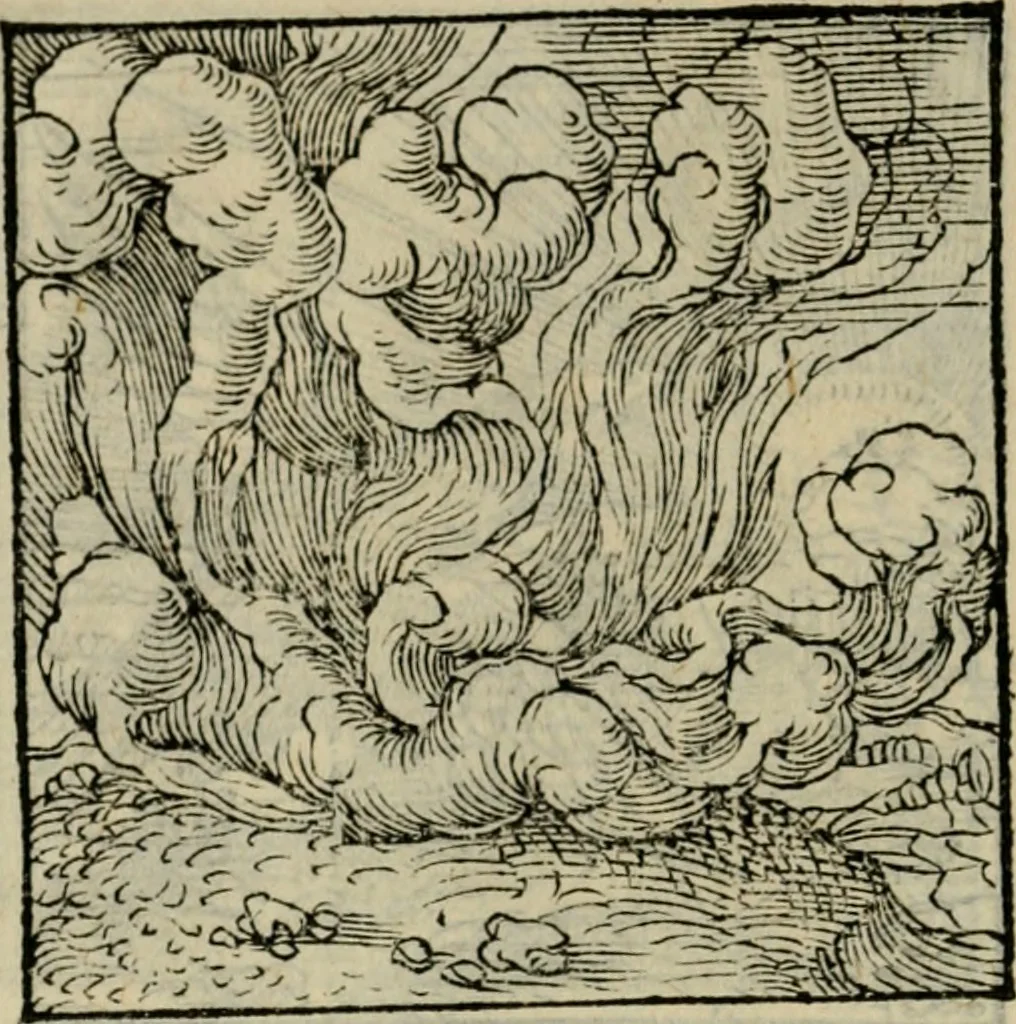 An illustration from Orvs Apollo de Ægypte De la signification des notes hieroglyphiques des Aegyptiens : cest a dire des figures par les quelles ilz escripuoient leurs mysteres secretz, & les choses sainctes & diuines, 1543, leaf 101