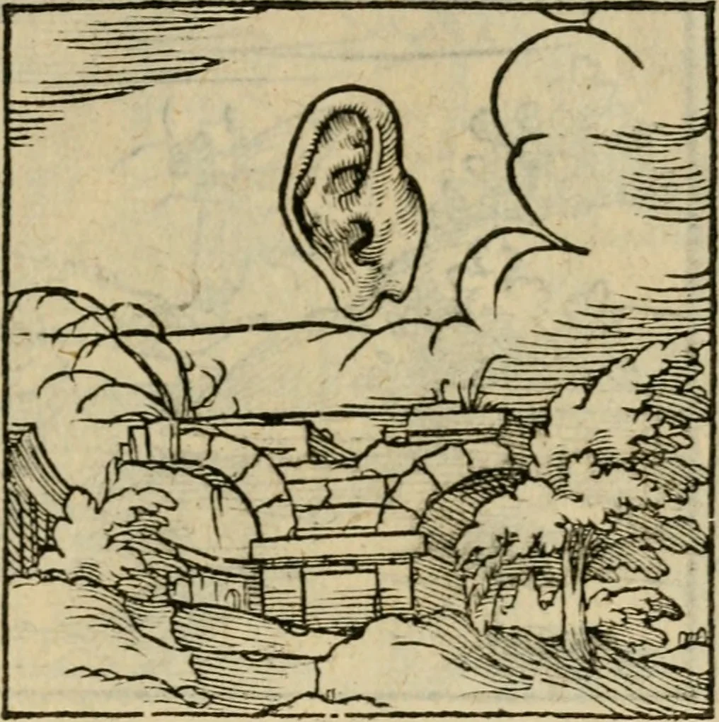 An illustration from Orvs Apollo de Ægypte De la signification des notes hieroglyphiques des Aegyptiens : cest a dire des figures par les quelles ilz escripuoient leurs mysteres secretz, & les choses sainctes & diuines, 1543, leaf 108