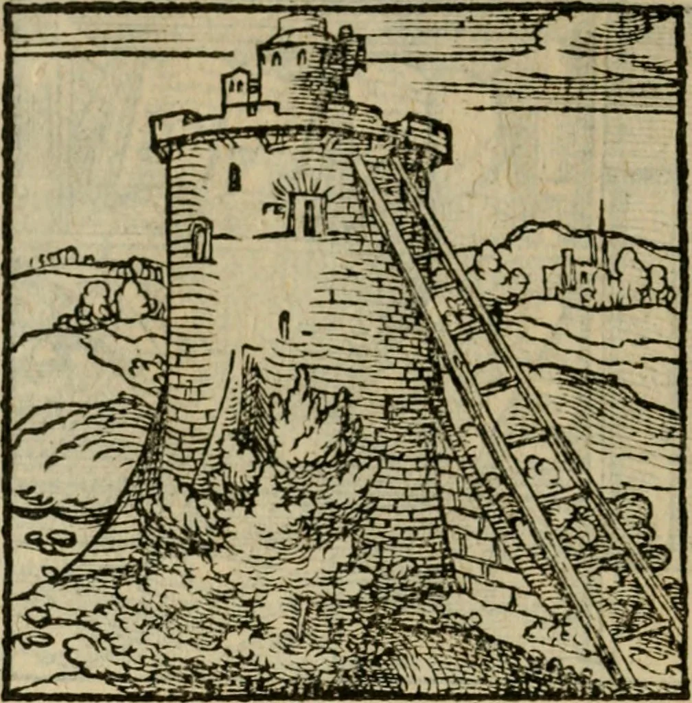 An illustration from Orvs Apollo de Ægypte De la signification des notes hieroglyphiques des Aegyptiens : cest a dire des figures par les quelles ilz escripuoient leurs mysteres secretz, & les choses sainctes & diuines, 1543, leaf 113