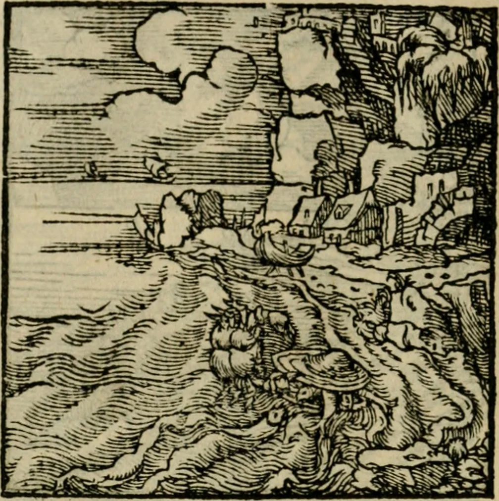 An illustration from Orvs Apollo de Ægypte De la signification des notes hieroglyphiques des Aegyptiens : cest a dire des figures par les quelles ilz escripuoient leurs mysteres secretz, & les choses sainctes & diuines, 1543, leaf 193