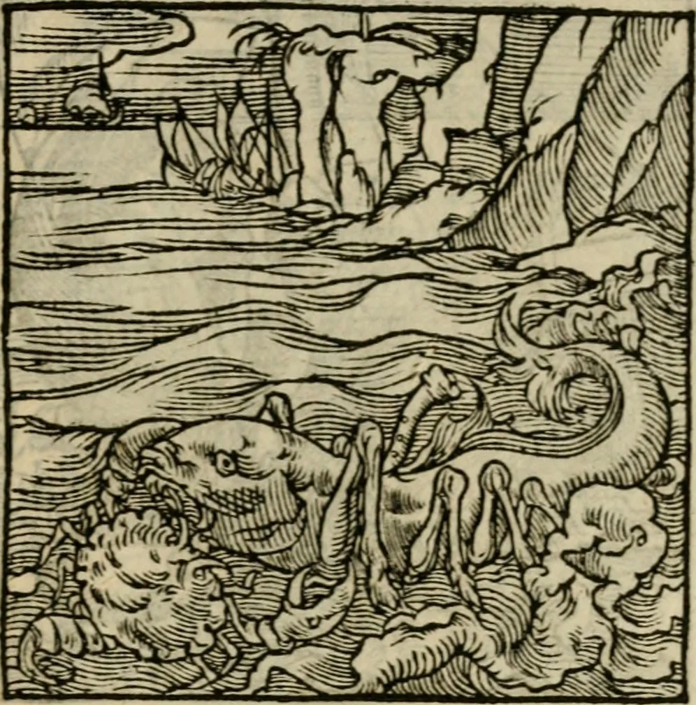 An illustration from Orvs Apollo de Ægypte De la signification des notes hieroglyphiques des Aegyptiens : cest a dire des figures par les quelles ilz escripuoient leurs mysteres secretz, & les choses sainctes & diuines, 1543, leaf 198