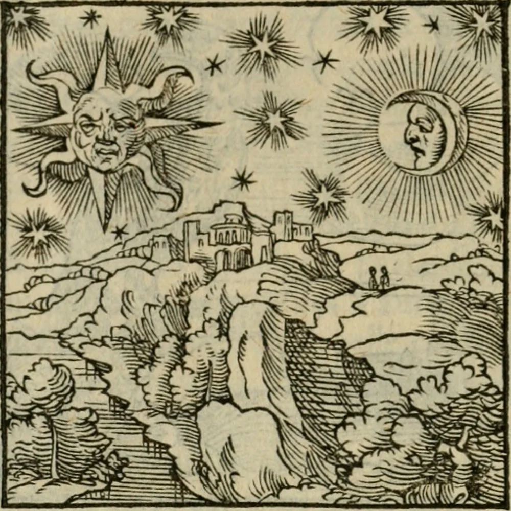 An illustration from Orvs Apollo de Ægypte De la signification des notes hieroglyphiques des Aegyptiens : cest a dire des figures par les quelles ilz escripuoient leurs mysteres secretz, & les choses sainctes & diuines, 1543, leaf 27