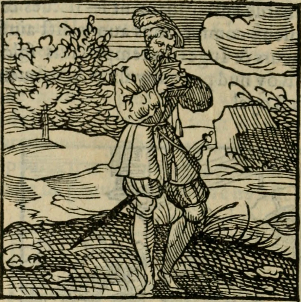 An illustration from Orvs Apollo de Ægypte De la signification des notes hieroglyphiques des Aegyptiens : cest a dire des figures par les quelles ilz escripuoient leurs mysteres secretz, & les choses sainctes & diuines, 1543, leaf 59