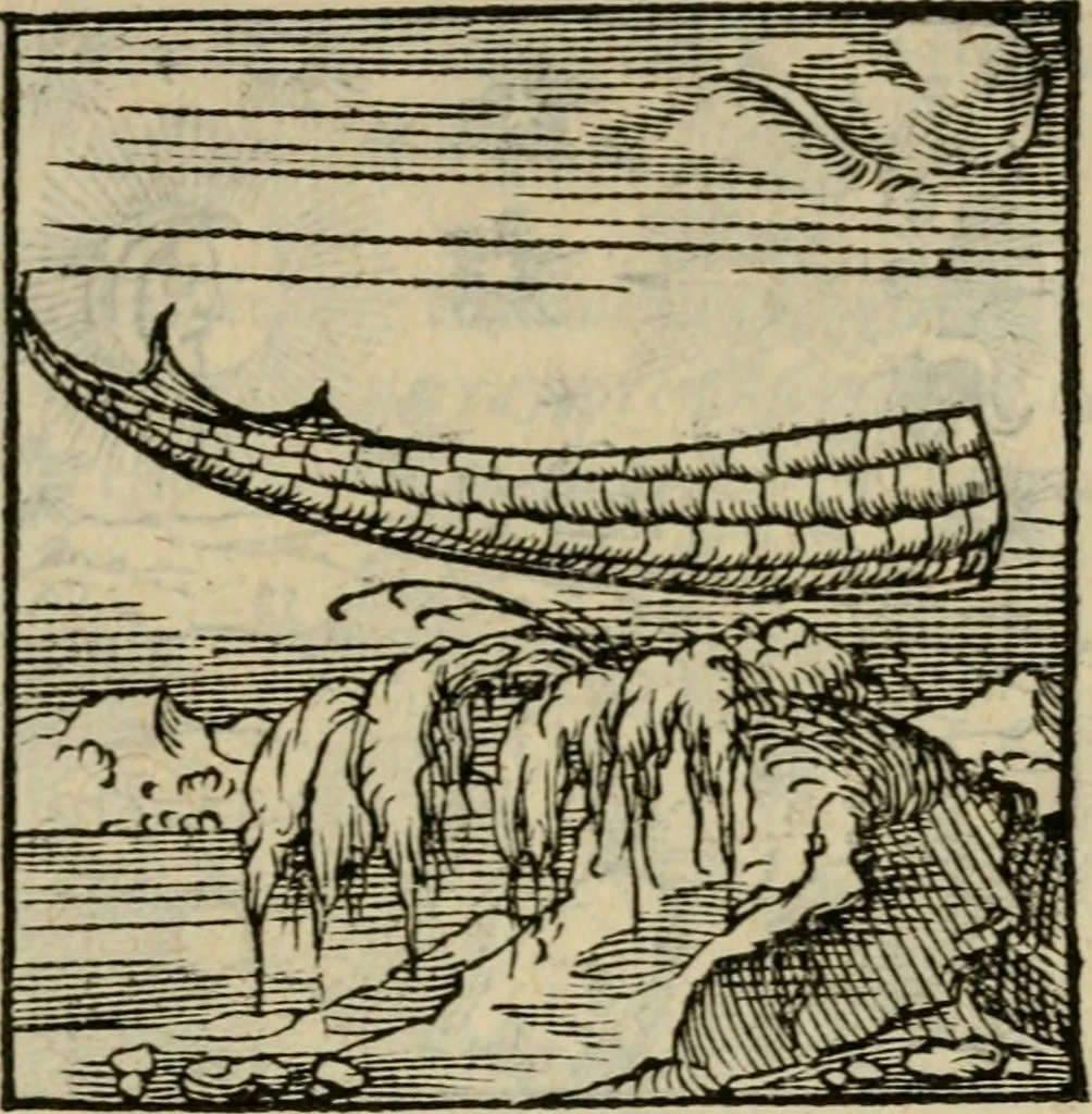 An illustration from Orvs Apollo de Ægypte De la signification des notes hieroglyphiques des Aegyptiens : cest a dire des figures par les quelles ilz escripuoient leurs mysteres secretz, & les choses sainctes & diuines, 1543, leaf 86