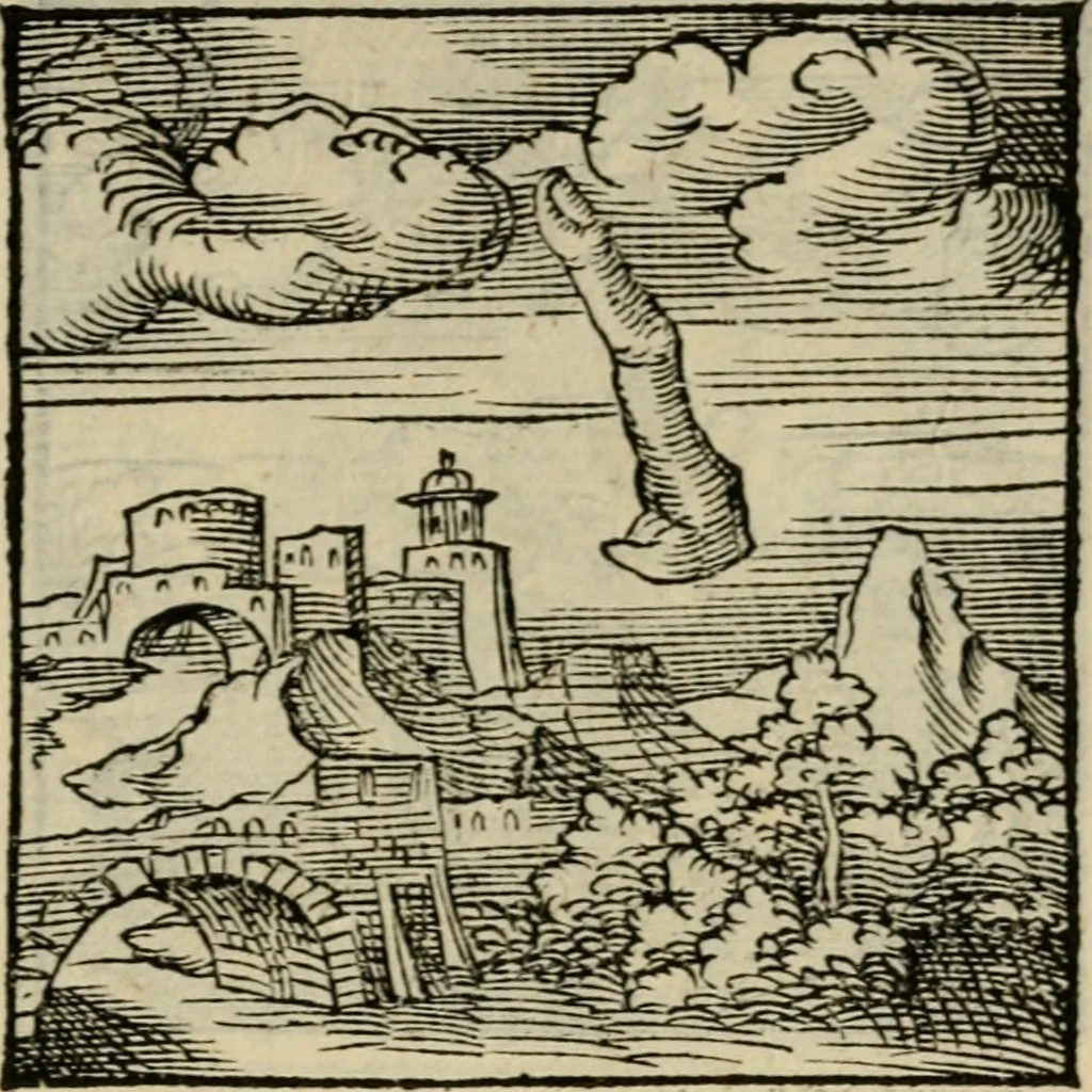 An illustration from Orvs Apollo de Ægypte De la signification des notes hieroglyphiques des Aegyptiens : cest a dire des figures par les quelles ilz escripuoient leurs mysteres secretz, & les choses sainctes & diuines, 1543, leaf 98