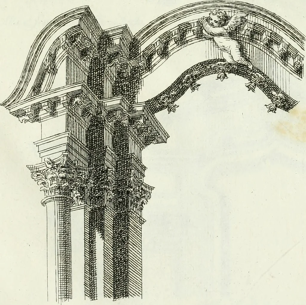 An illustration from Osservazioni di Antonio Visentini, architetto veneto, che servono di continuazione al Trattato di Teofilo Gallaccini sopra gli errori degli architetti, 1771, leaf 104