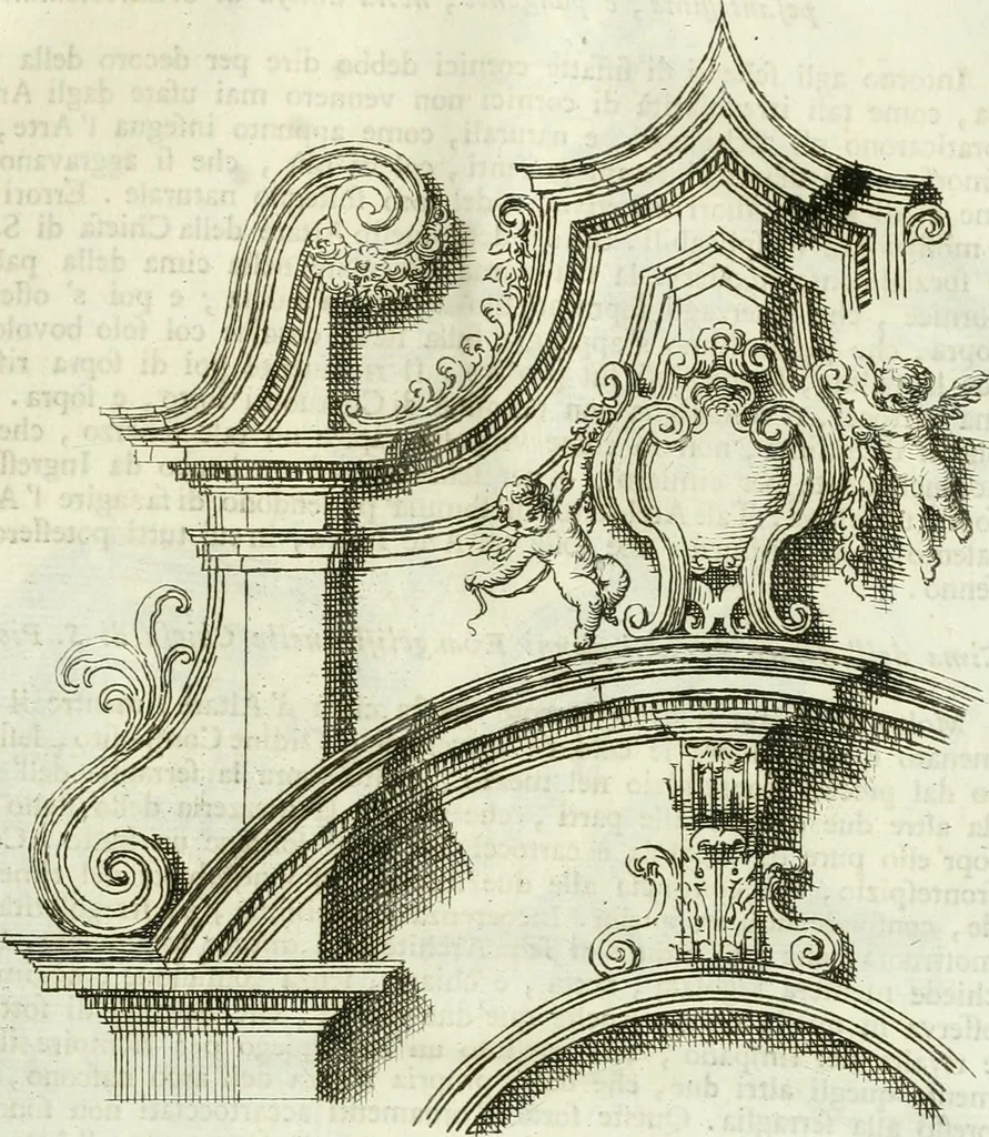 An illustration from Osservazioni di Antonio Visentini, architetto veneto, che servono di continuazione al Trattato di Teofilo Gallaccini sopra gli errori degli architetti, 1771, leaf 106