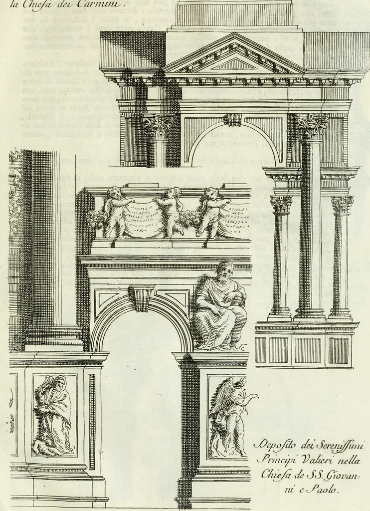 An illustration from Osservazioni di Antonio Visentini, architetto veneto, che servono di continuazione al Trattato di Teofilo Gallaccini sopra gli errori degli architetti, 1771, leaf 116