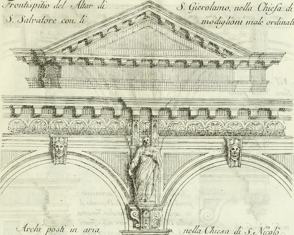 An illustration from Osservazioni di Antonio Visentini, architetto veneto, che servono di continuazione al Trattato di Teofilo Gallaccini sopra gli errori degli architetti, 1771, leaf 122