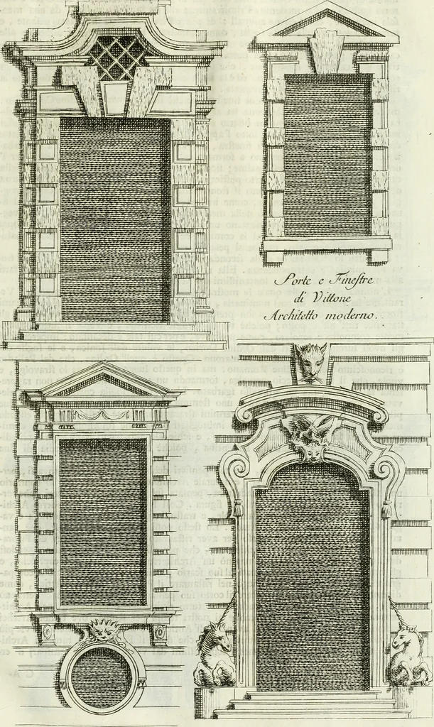 An illustration from Osservazioni di Antonio Visentini, architetto veneto, che servono di continuazione al Trattato di Teofilo Gallaccini sopra gli errori degli architetti, 1771, leaf 60