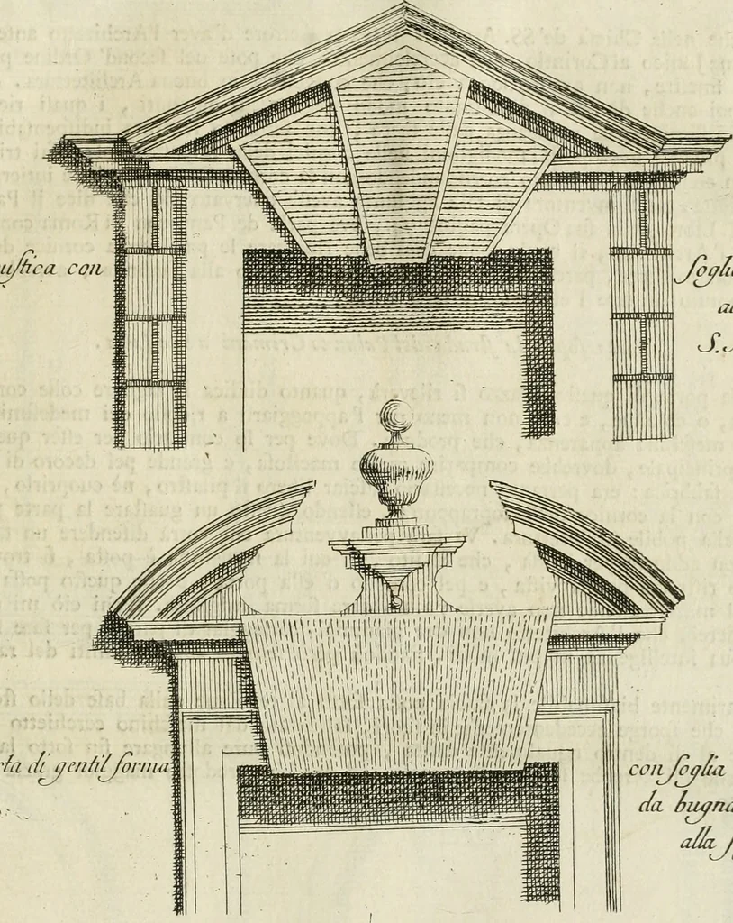 An illustration from Osservazioni di Antonio Visentini, architetto veneto, che servono di continuazione al Trattato di Teofilo Gallaccini sopra gli errori degli architetti, 1771, leaf 78