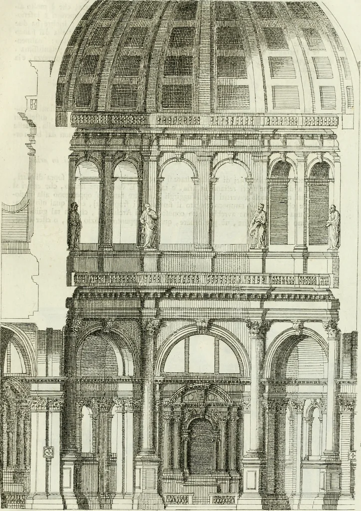 An illustration from Osservazioni di Antonio Visentini, architetto veneto, che servono di continuazione al Trattato di Teofilo Gallaccini sopra gli errori degli architetti, 1771, leaf 82