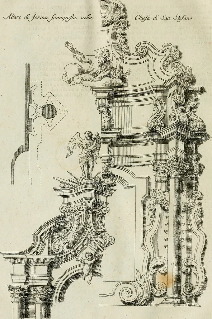 An illustration from Osservazioni di Antonio Visentini, architetto veneto, che servono di continuazione al Trattato di Teofilo Gallaccini sopra gli errori degli architetti, 1771, leaf 95