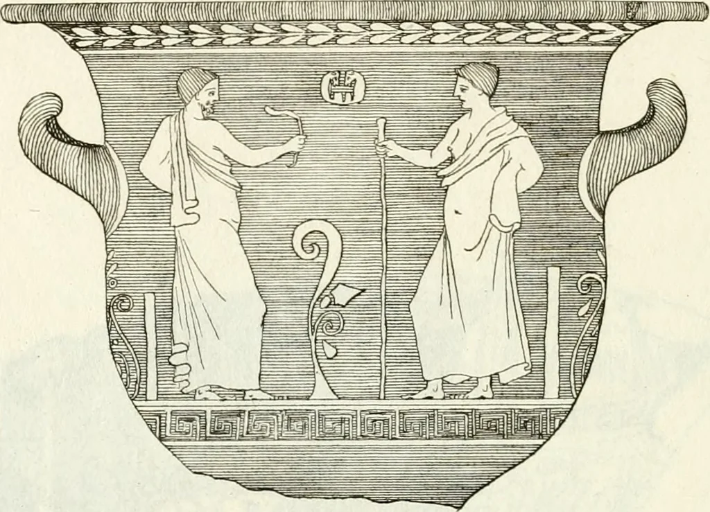 An illustration from Osservazioni di Ottavio Bocchi gentiluomo adriese sopra un antico teatro scoperto in Adria : agli eruditissimi Signori Accademici della nobile Accademia Etrusca dell'antichissima città di Cortona, 1739, leaf 45