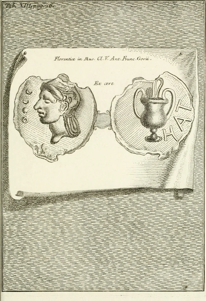 An illustration from Osservazioni di Ottavio Bocchi gentiluomo adriese sopra un antico teatro scoperto in Adria : agli eruditissimi Signori Accademici della nobile Accademia Etrusca dell'antichissima città di Cortona, 1739, leaf 60