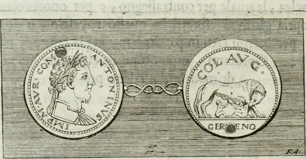 An illustration from Osservazioni istoriche sopra alcuni medaglioni antichi, 1698, leaf 387