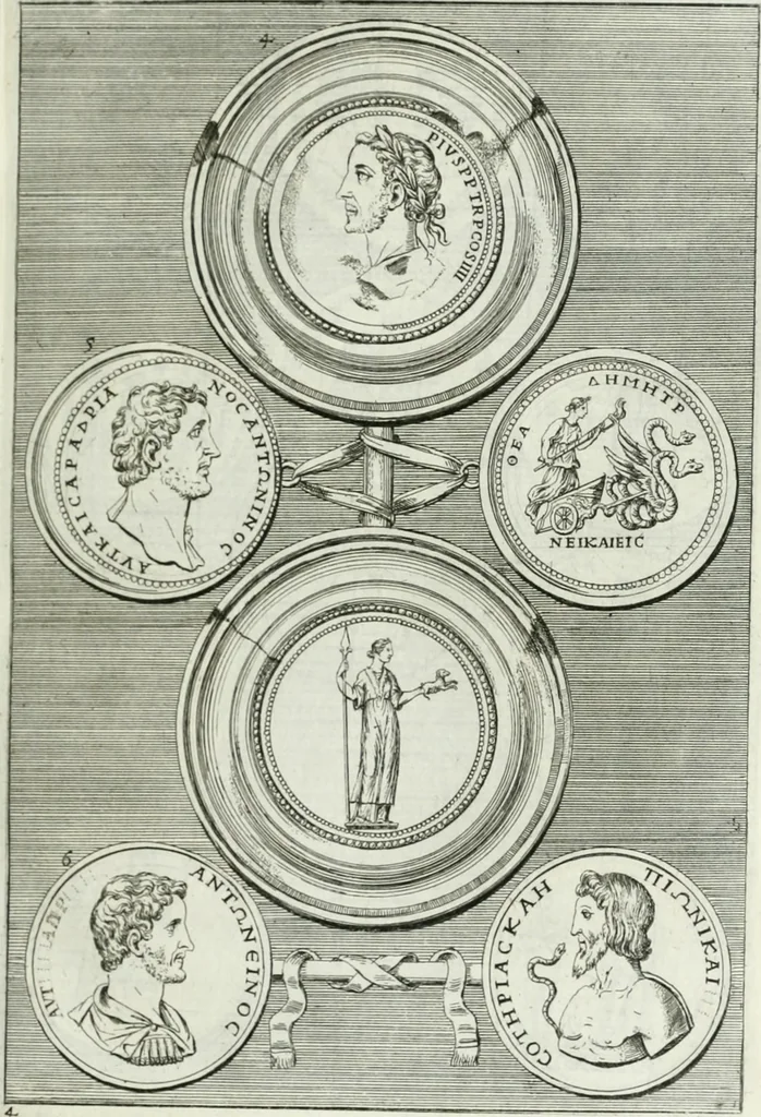 An illustration from Osservazioni istoriche sopra alcuni medaglioni antichi, 1698, leaf 48