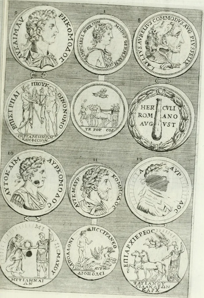 An illustration from Osservazioni istoriche sopra alcuni medaglioni antichi, 1698, leaf 56