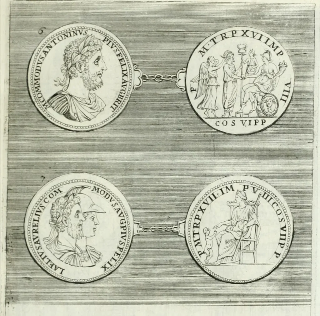 An illustration from Osservazioni istoriche sopra alcuni medaglioni antichi, 1698, leaf 58