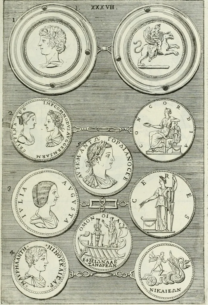 An illustration from Osservazioni istoriche sopra alcuni medaglioni antichi, 1698, leaf 98
