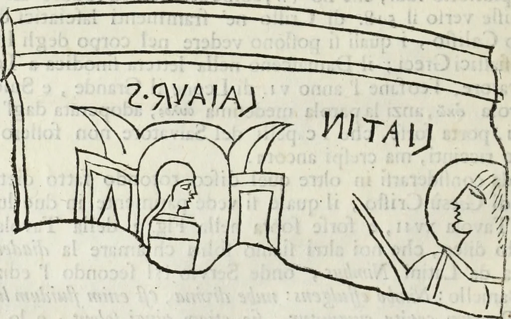 An illustration from Osservazioni sopra alcuni frammenti di vasi antichi di vetro ornati di figure trovati ne'cimiteri di Roma, 1716, leaf 117