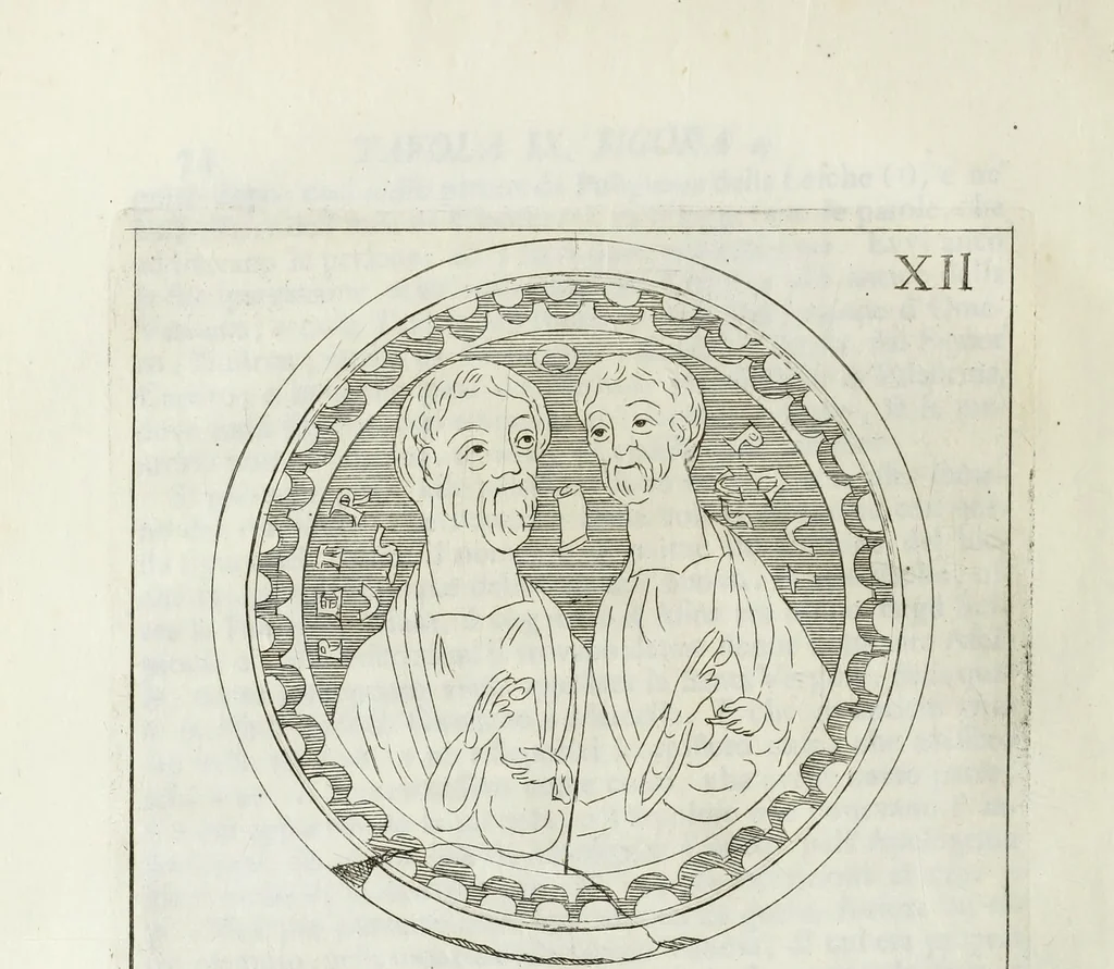 An illustration from Osservazioni sopra alcuni frammenti di vasi antichi di vetro ornati di figure trovati ne'cimiteri di Roma, 1716, leaf 133