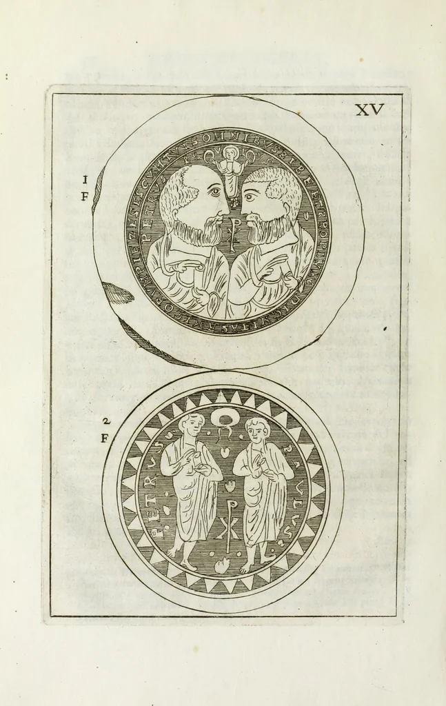 An illustration from Osservazioni sopra alcuni frammenti di vasi antichi di vetro ornati di figure trovati ne'cimiteri di Roma, 1716, leaf 165
