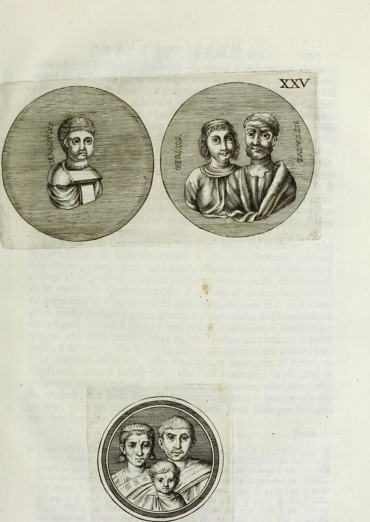 An illustration from Osservazioni sopra alcuni frammenti di vasi antichi di vetro ornati di figure trovati ne'cimiteri di Roma, 1716, leaf 260