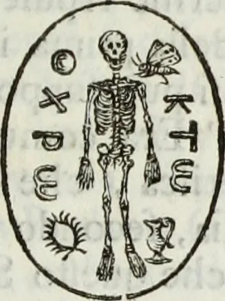 An illustration from Osservazioni sopra alcuni frammenti di vasi antichi di vetro ornati di figure trovati ne'cimiteri di Roma, 1716, leaf 288