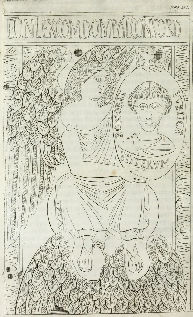 An illustration from Osservazioni sopra alcuni frammenti di vasi antichi di vetro ornati di figure trovati ne'cimiteri di Roma, 1716, leaf 361