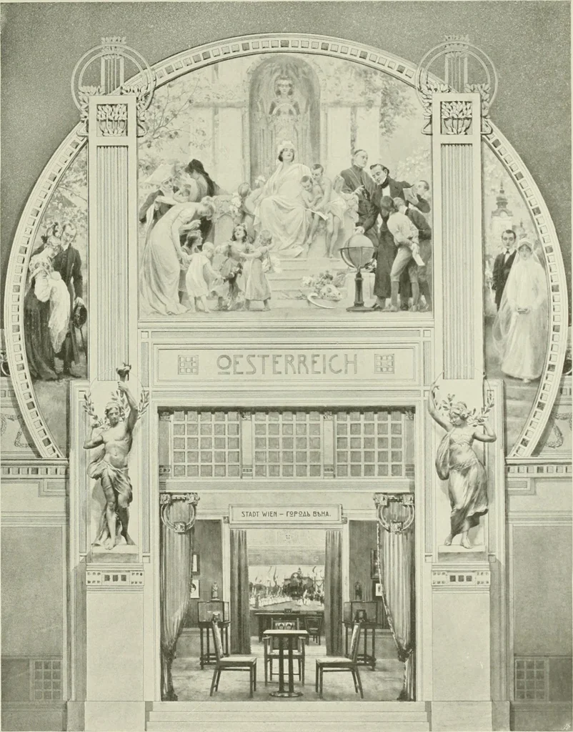An illustration from Österreich auf der Internationalen Wissenschaftlichen und Gewerblichen Ausstellung 'Die Kinderwelt' in St. Petersburg, 1903/1904 : Bericht der Österr. Kommission, 1904, leaf 108