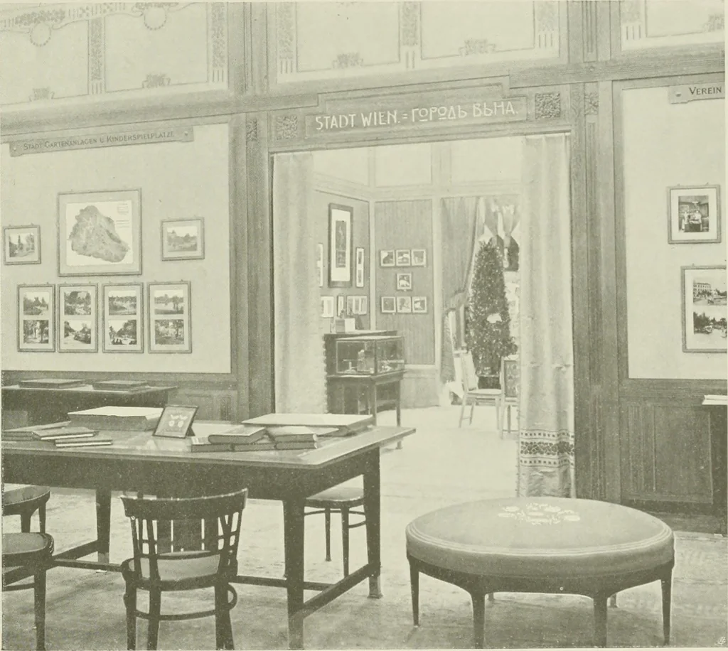 An illustration from Österreich auf der Internationalen Wissenschaftlichen und Gewerblichen Ausstellung 'Die Kinderwelt' in St. Petersburg, 1903/1904 : Bericht der Österr. Kommission, 1904, leaf 124