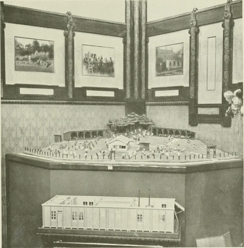 An illustration from Österreich auf der Internationalen Wissenschaftlichen und Gewerblichen Ausstellung 'Die Kinderwelt' in St. Petersburg, 1903/1904 : Bericht der Österr. Kommission, 1904, leaf 154