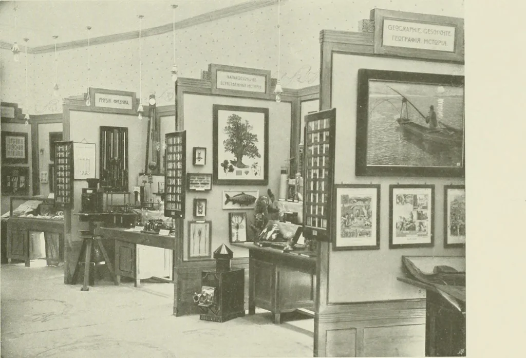 An illustration from Österreich auf der Internationalen Wissenschaftlichen und Gewerblichen Ausstellung 'Die Kinderwelt' in St. Petersburg, 1903/1904 : Bericht der Österr. Kommission, 1904, leaf 182