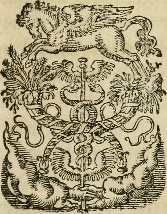 An illustration from Osualdi Crollii Veterani Hassi Basilica chymica : continens philosophicam propria laborum experientia confirmatum descriptionem & usum remediorum chymicorum selectissimorum è lumine gratiae & naturae desumptorum : in fine libri additus est eiusdem autoris tractatus nouus De signaturis rerum internis, 1609, leaf 12