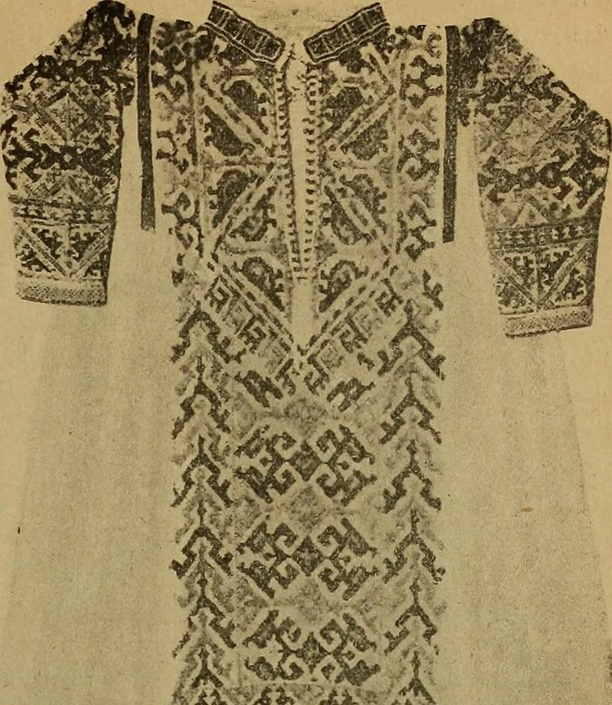 An illustration from Osztyák himzések = Ostjakische Stickereien, 1921, leaf 10