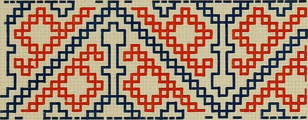 An illustration from Osztyák himzések = Ostjakische Stickereien, 1921, leaf 18