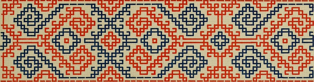An illustration from Osztyák himzések = Ostjakische Stickereien, 1921, leaf 18